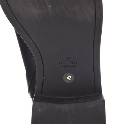 Gucci Calfskin Tess Horsebit Ankle Boots 42 Black 8 of 15