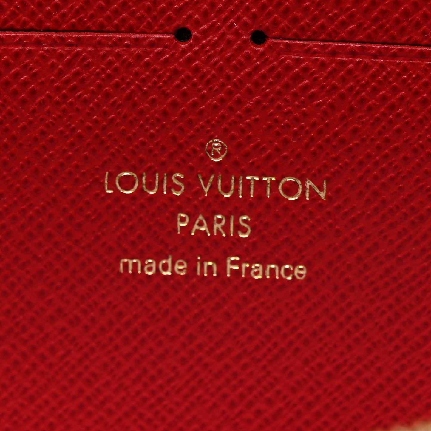 LOUIS VUITTON Damier Ebene Clemence Wallet Cherry