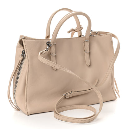 Balenciaga Grained Calfskin Papier Mini A4 Zip Around Tote Light Beige 3 of 10