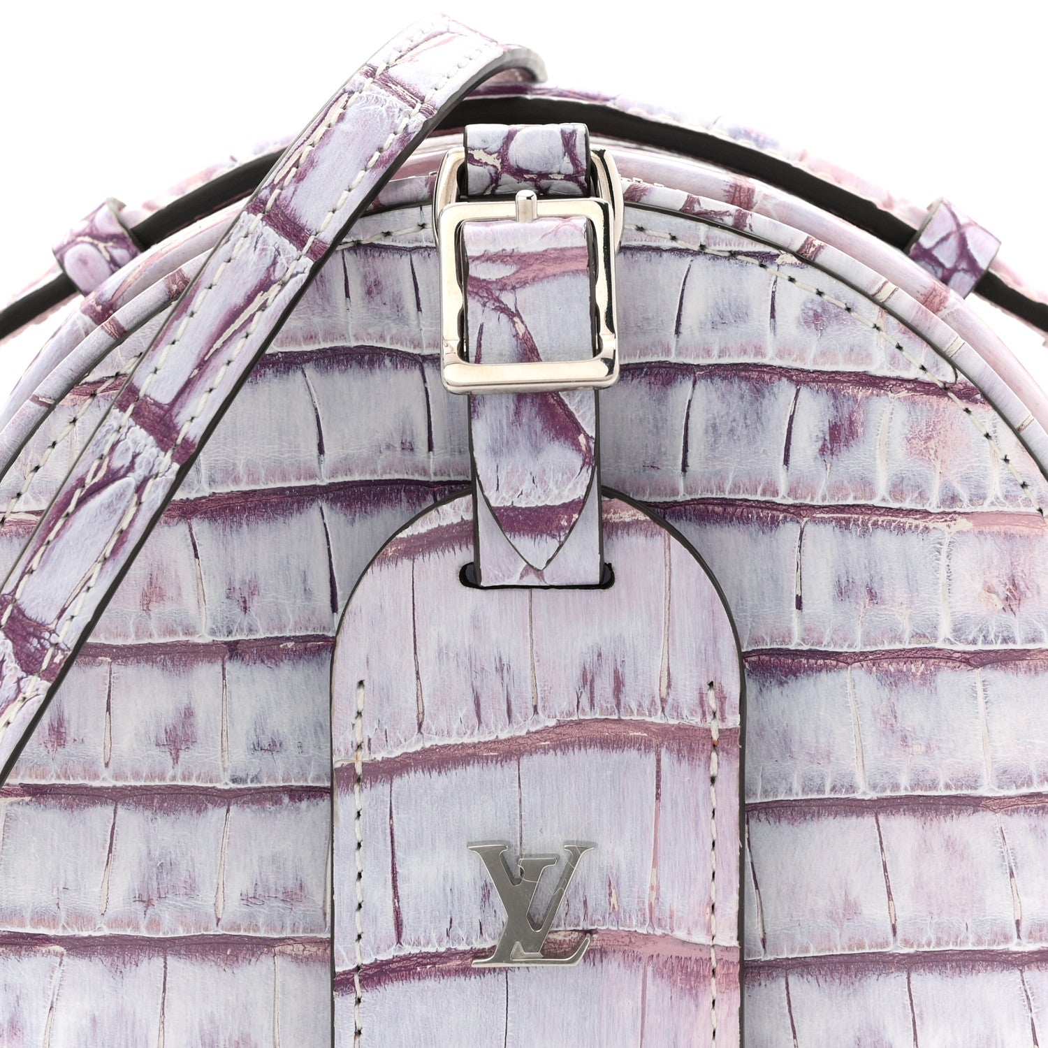 Louis Vuitton Crocodile Mini Boite Chapeau Light Purple 12 of 17