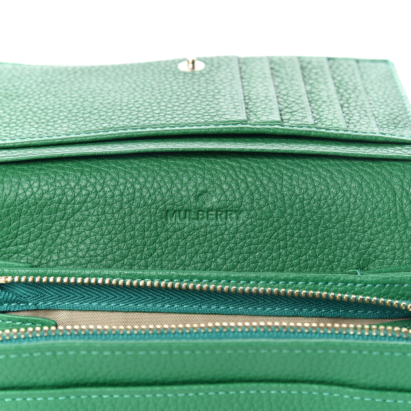 Small Classic Grain Tree French Purse Wallet Green