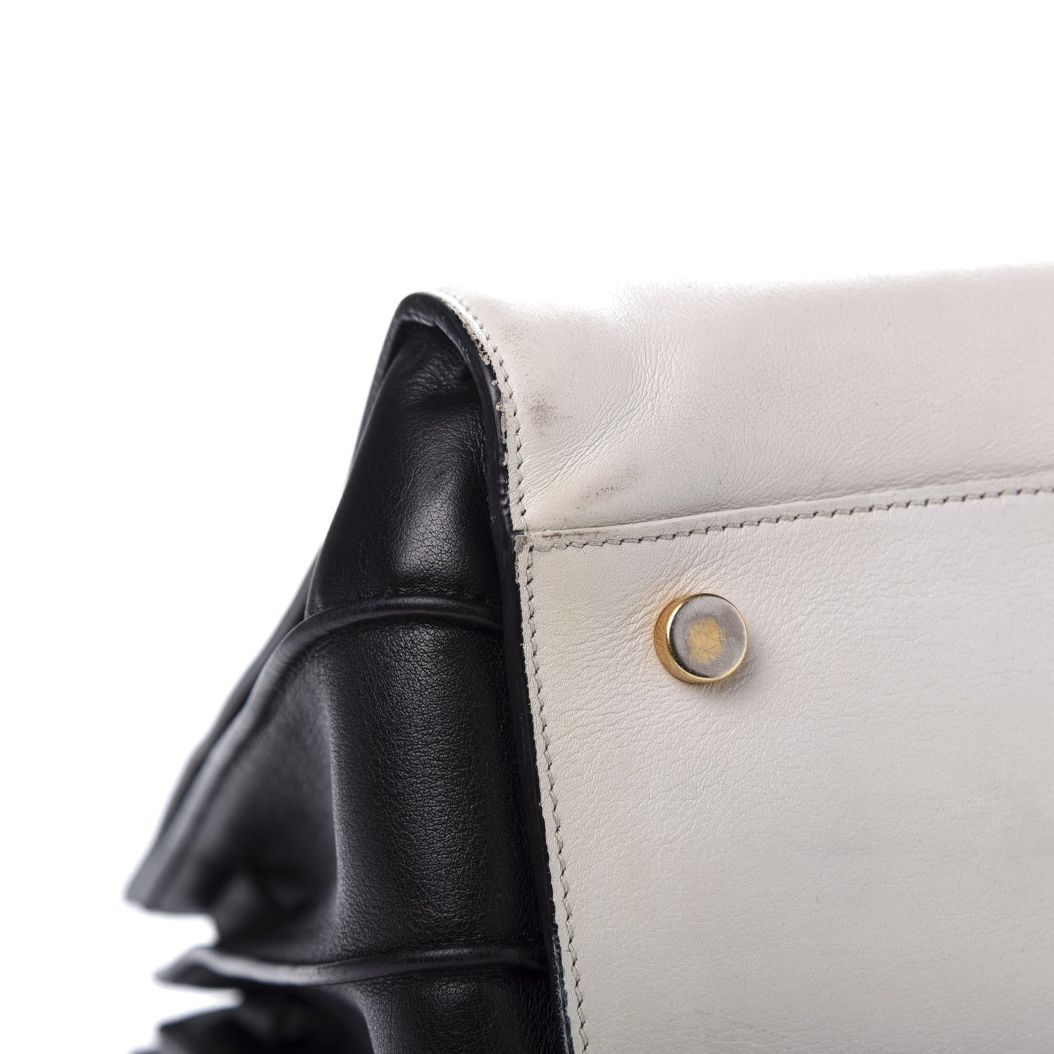 Saint Laurent Calfskin Small Sac De Jour White Black 8 of 18