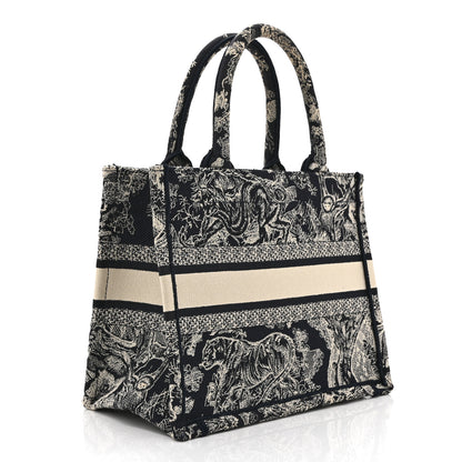 Christian Dior Canvas Embroidered Small Dioriviera Toile De Jouy Book Tote Blue 3 of 10