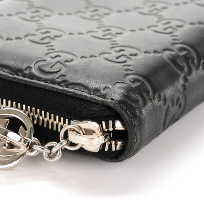 Gucci Guccissima Large Twins Zip Around Wallet Black 9 of 10