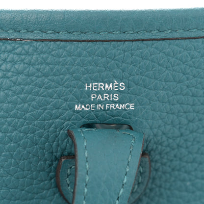 Hermes Taurillon Clemence Evelyne TPM Vert Bosphore 6 of 12