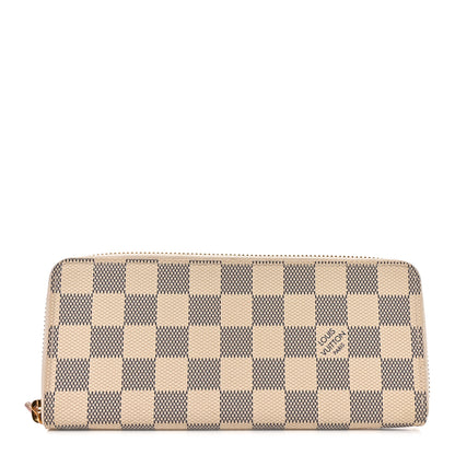 Louis Vuitton Damier Azur Clemence Wallet Rose Ballerine 1 of 6
