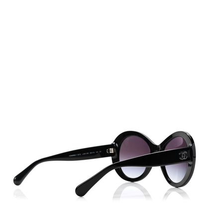 Chanel Oval CC Sunglasses 5372 Black 5 of 6