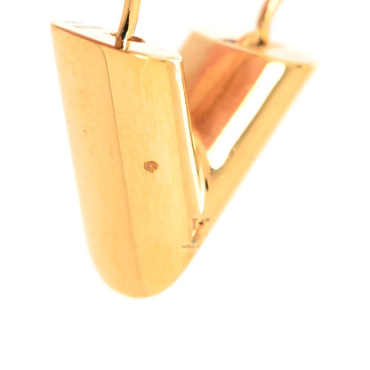 Louis Vuitton Brass Essential V Hoop Earrings Gold 5 of 5