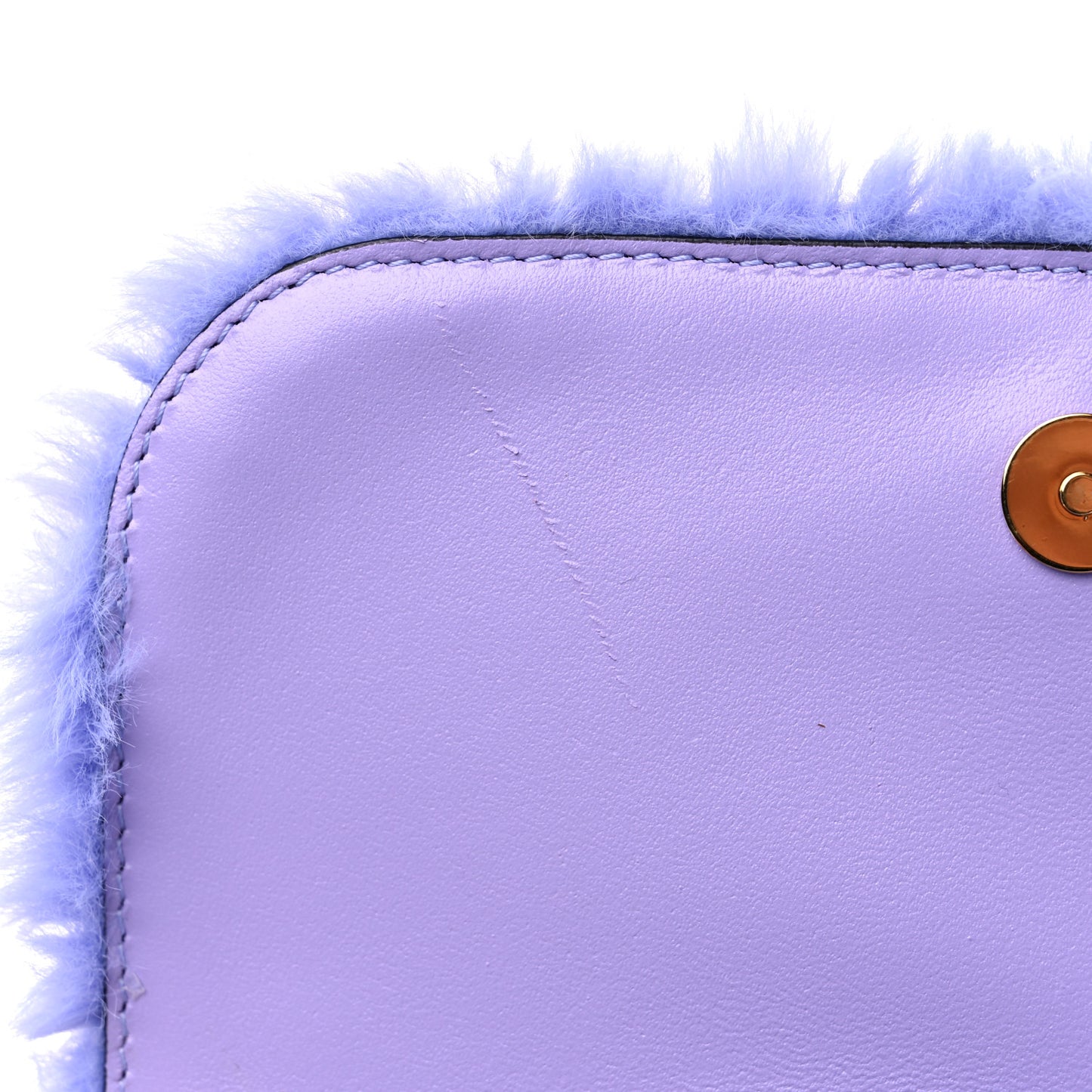 Faux Fur Quilted Virtus Shoulder Bag Orchid