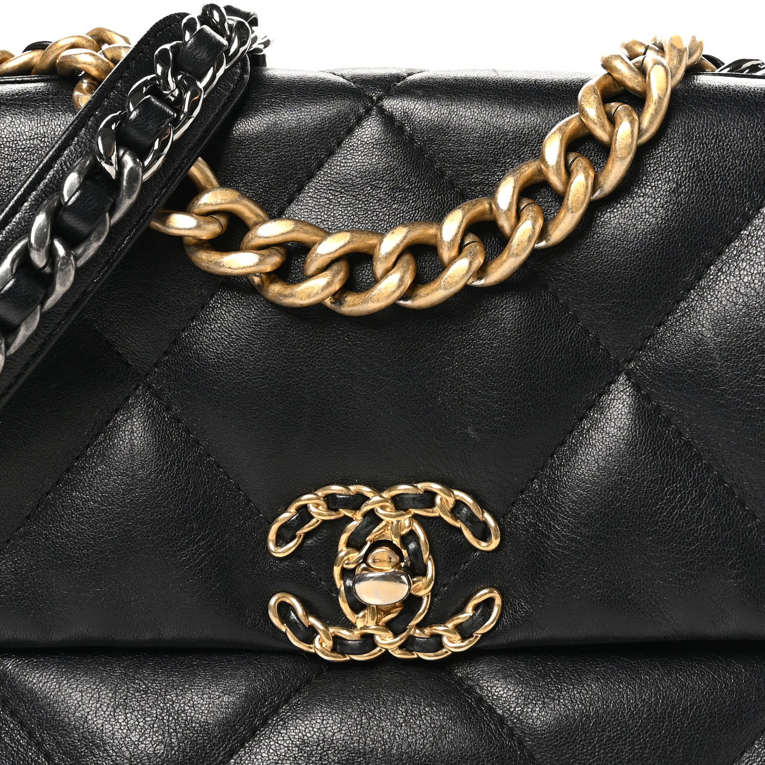 Chanel Lambskin Quilted Medium Chanel 19 Flap Black 8 of 11