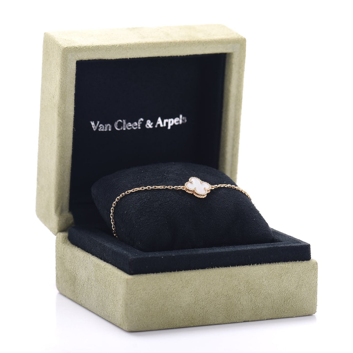 18K Yellow Gold Mother of Pearl Sweet Alhambra Bracelet