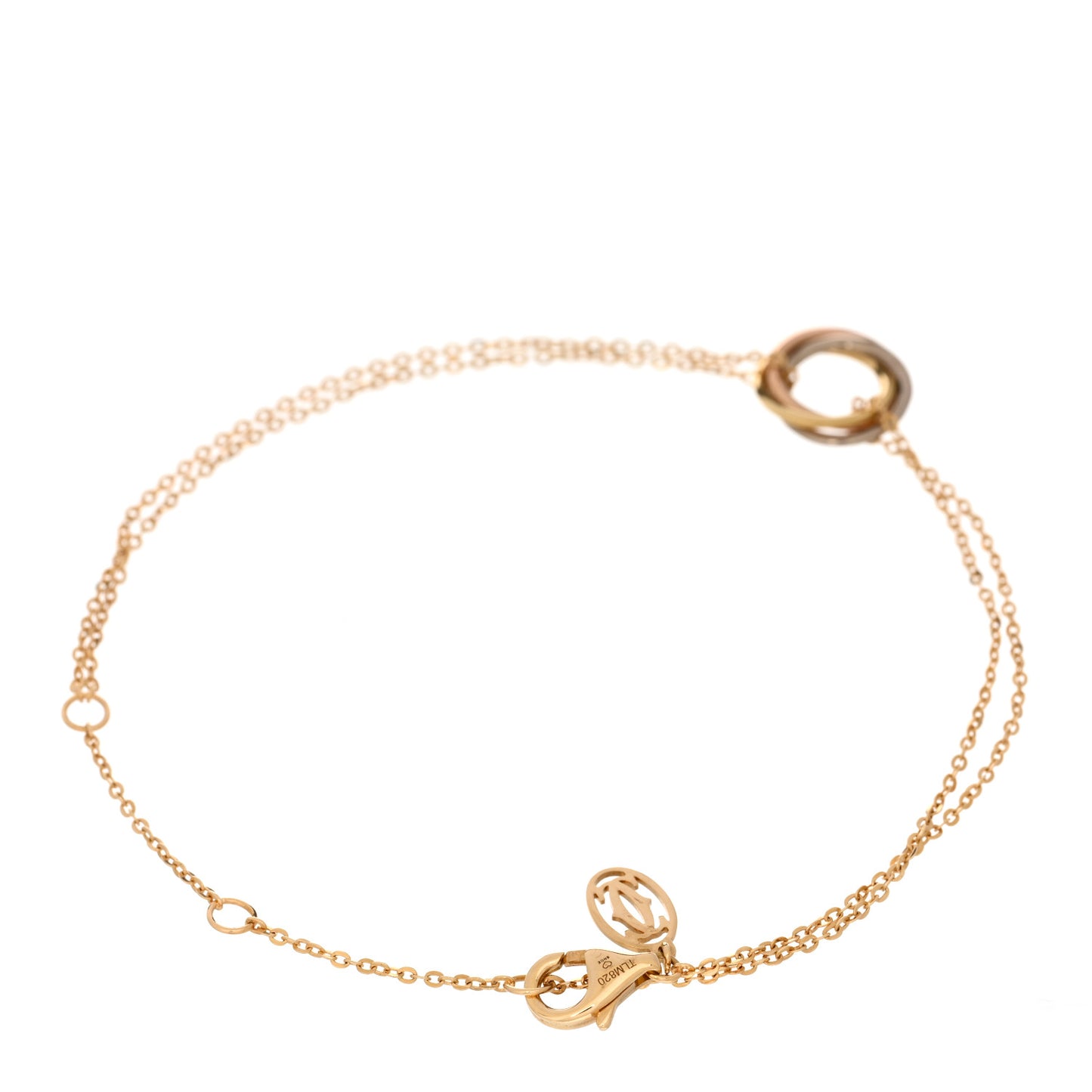 18K Pink Yellow White Gold Trinity Bracelet
