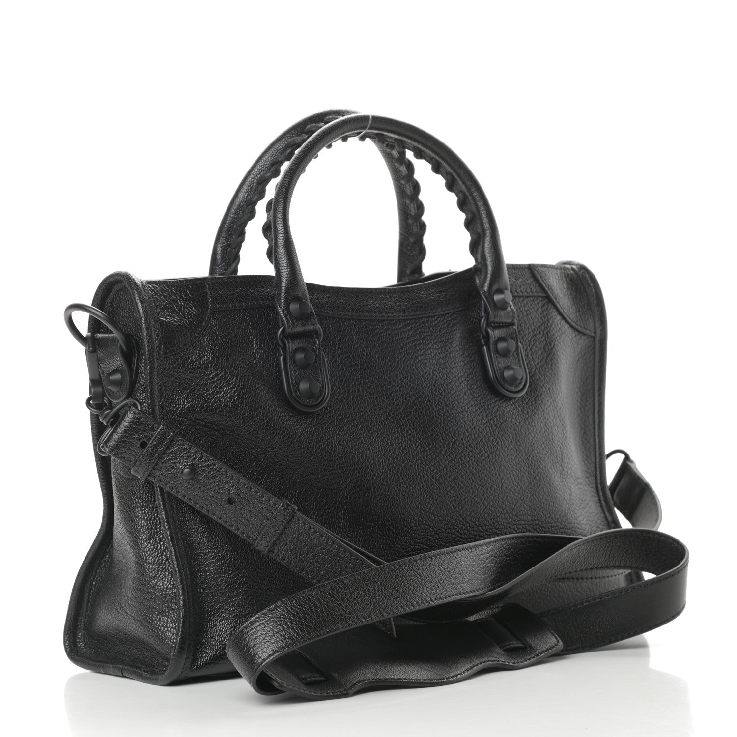 Balenciaga Chevre Black Metallic Edge Hardware S City Black 3 of 11