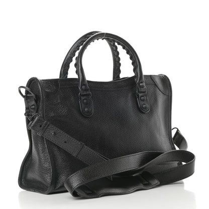 Balenciaga Chevre Black Metallic Edge Hardware S City Black 3 of 11
