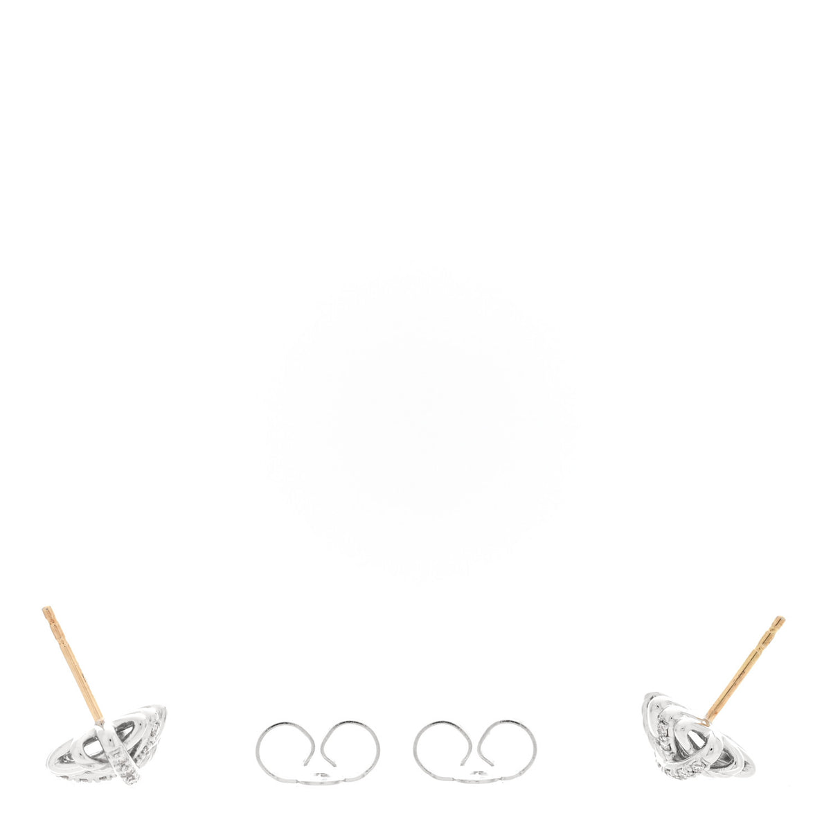 David Yurman Sterling Silver Diamond 11mm Crossover Earrings 3 of 4