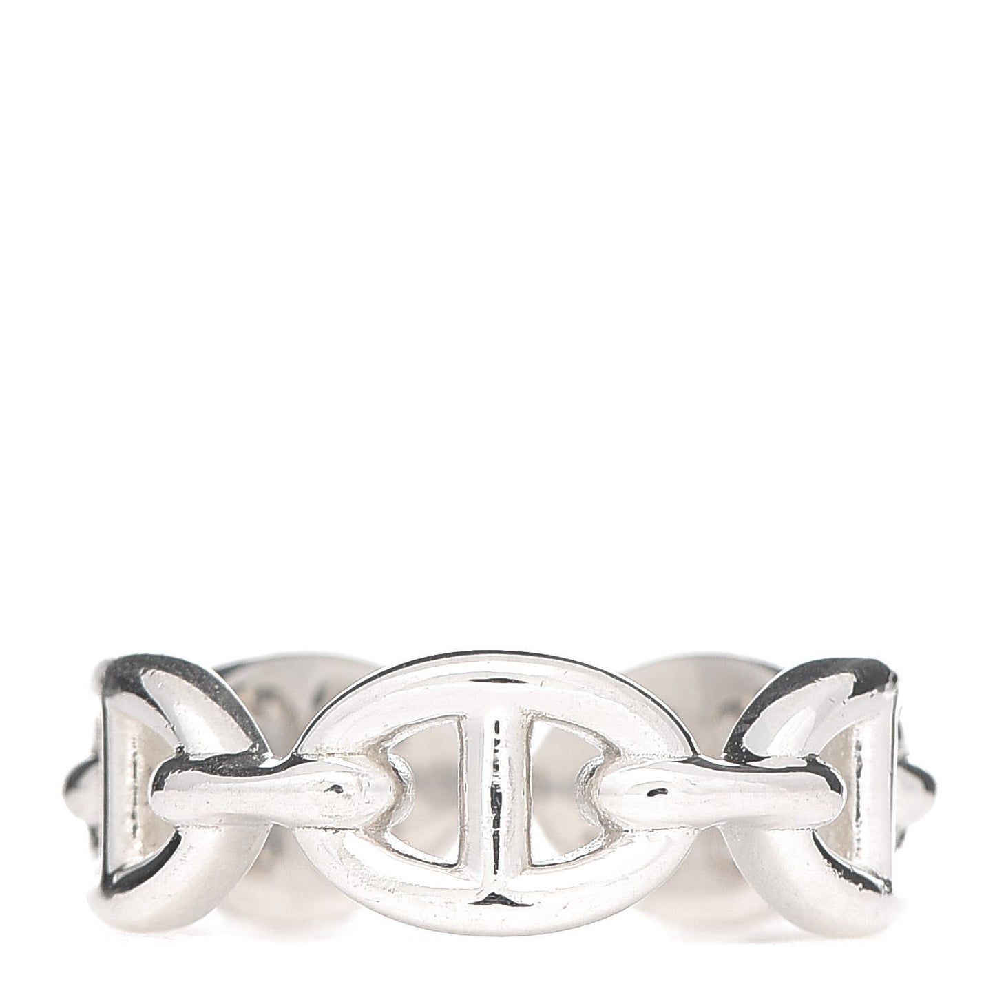 Sterling Silver PM Chaine d'Ancre Enchainee Band Ring 52 6