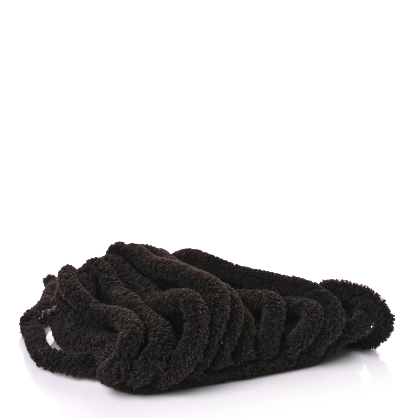 Curly Shearling The Fringe Pouch Shoulder Bag Fondant