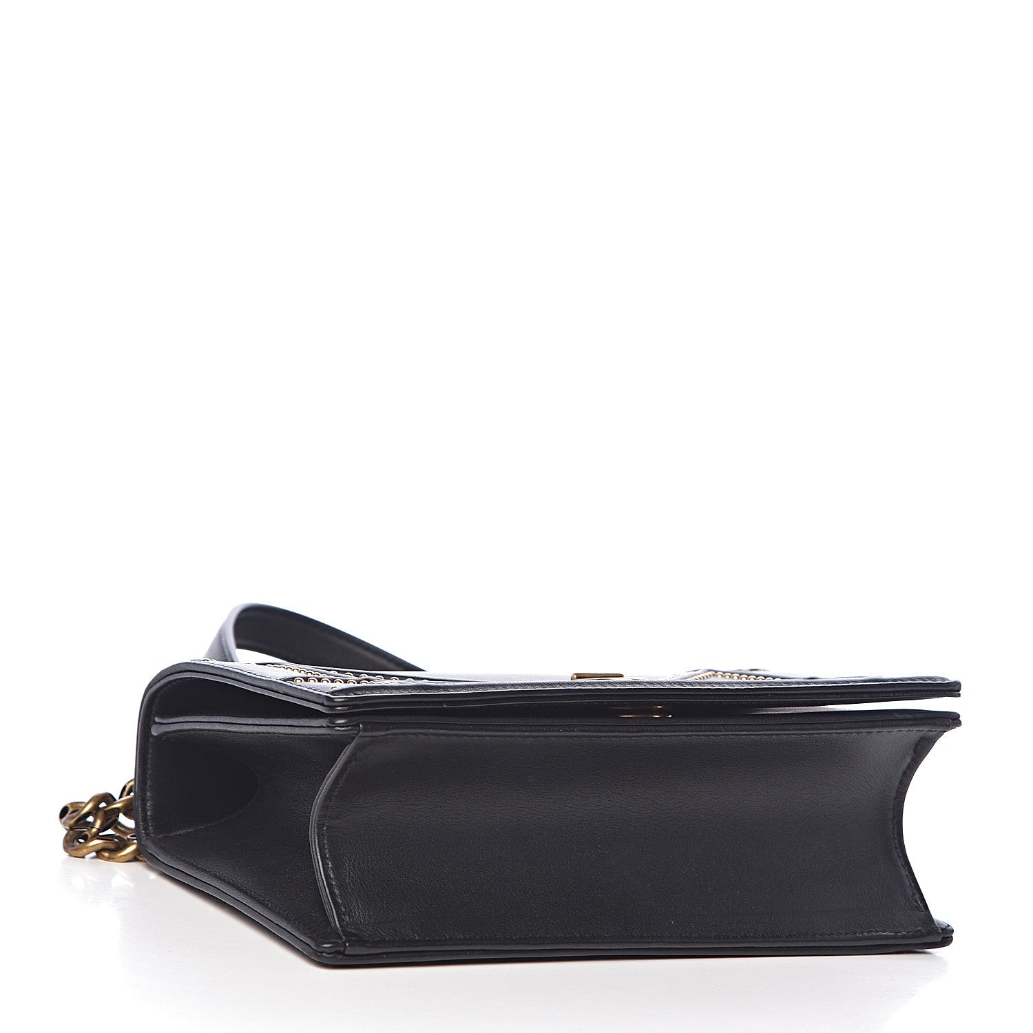 Christian Dior Calfskin Studded Small Diorama Flap Bag Black 4 of 11