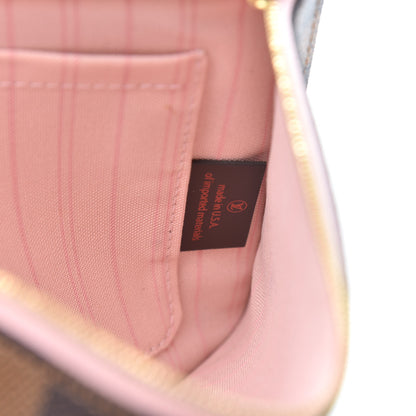 Louis Vuitton Damier Ebene Neverfull MM GM Pochette Rose Ballerine 7 of 7