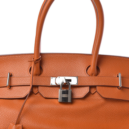 Hermes Taurillon Clemence JPG Birkin 42 Orange 8 of 12