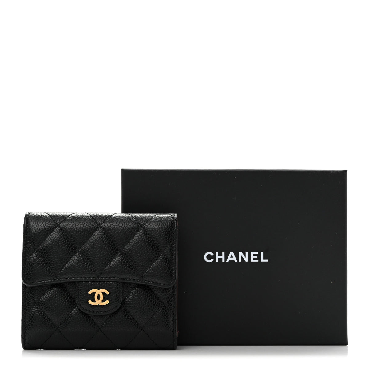 Chanel Caviar Quilted Compact Flap Wallet Black 10 of 10