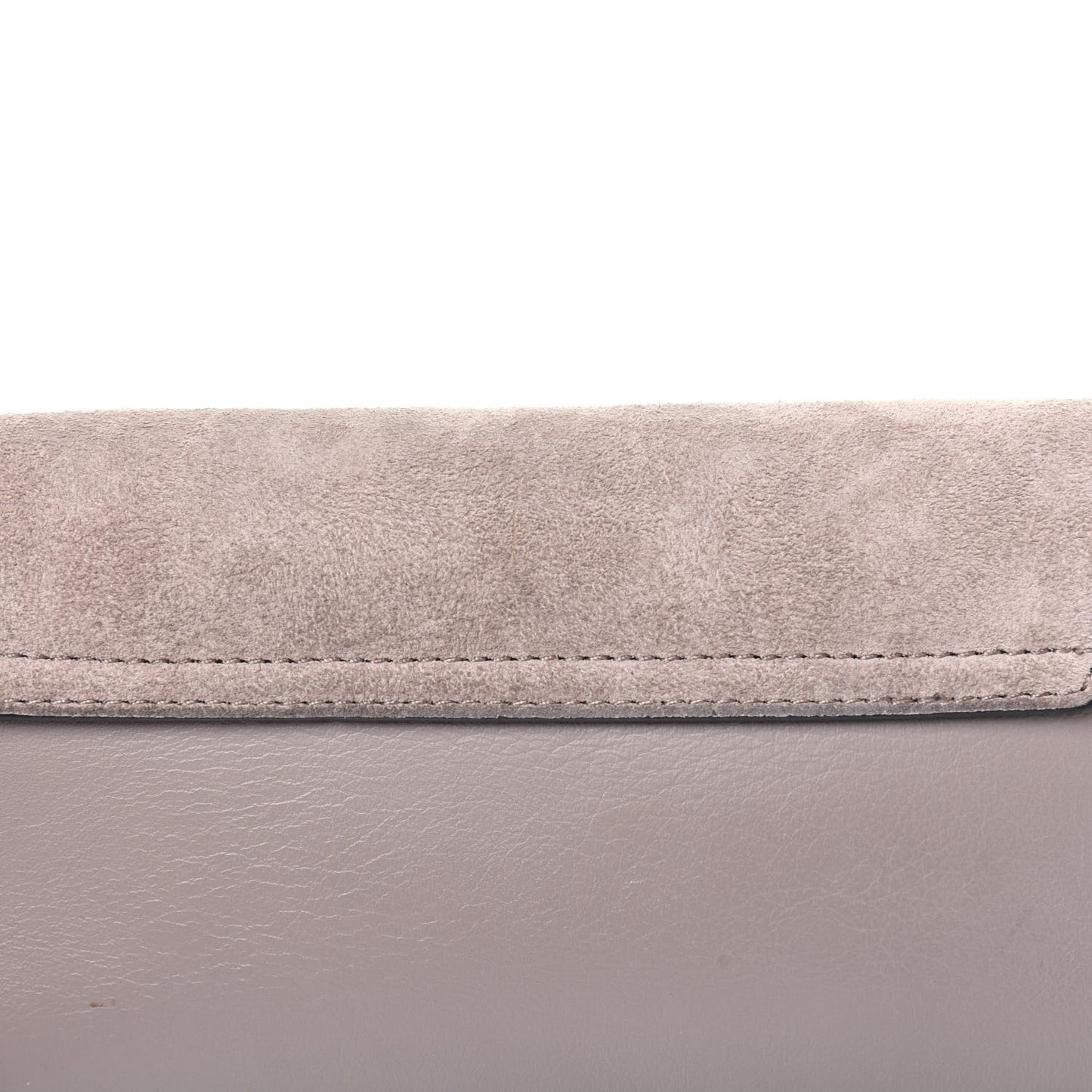 Suede Calfskin Mini Faye Shoulder Bag Motty Grey