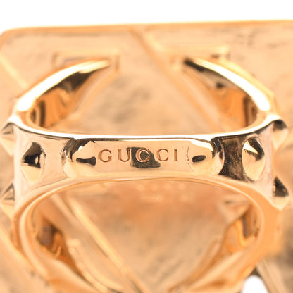 Gucci Metal Crystal Enamel Elephant Ring S Gold Multicolor 5 of 6