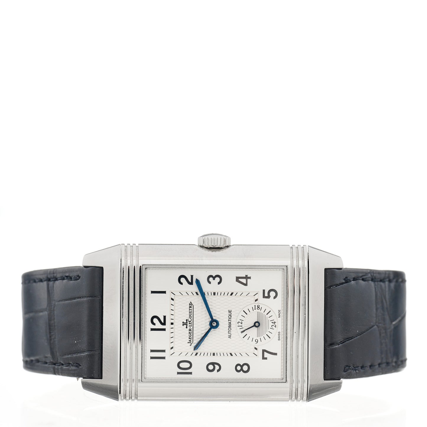 Stainless Steel Alligator 28.3mm Reverso Duoface Automatic Watch Q38384AB