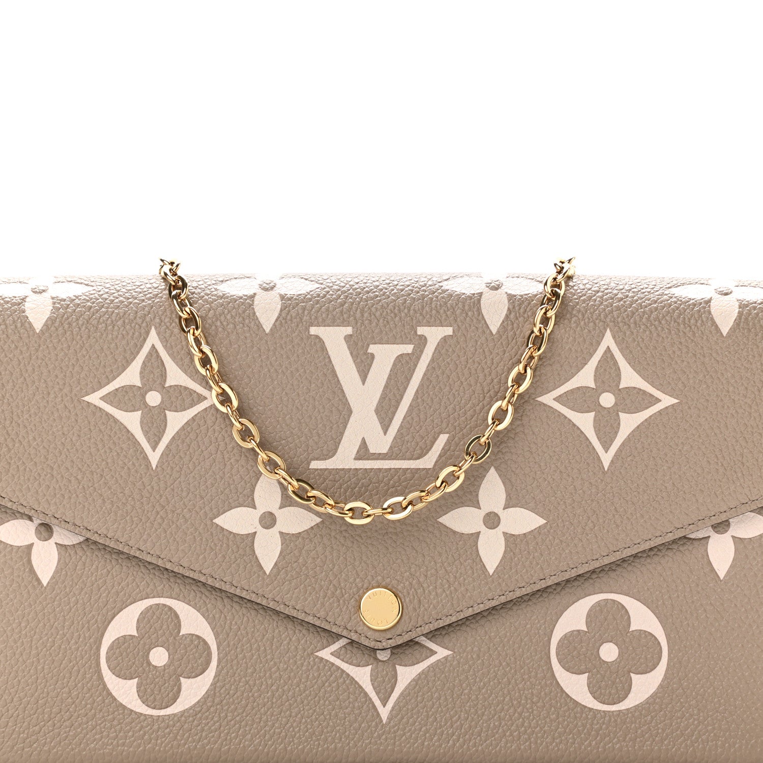 Louis Vuitton Empreinte Monogram Giant Felicie Pochette Tourterelle Creme 7 of 10