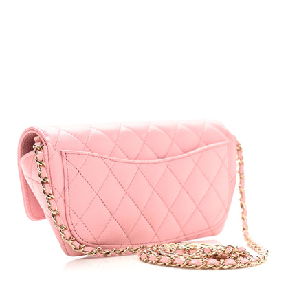 Chanel Lambskin Quilted Glasses Case With Chain Light Pink 3 of 10