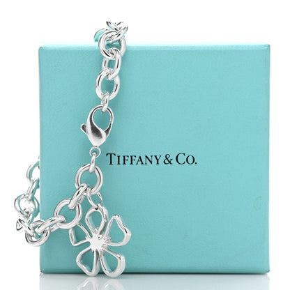 Tiffany Sterling Silver Flower Charm Bracelet 4 of 4