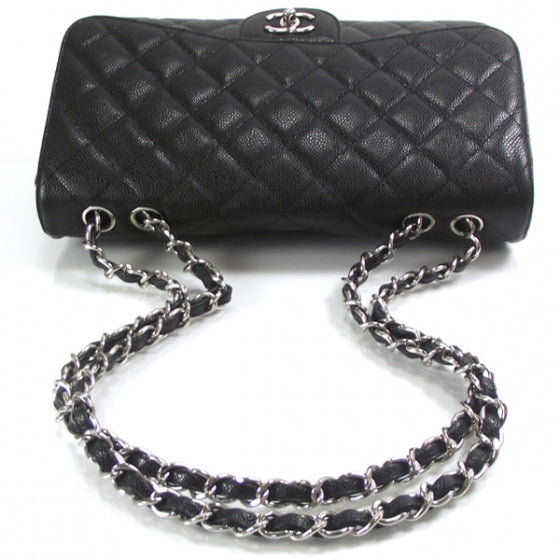 Chanel Caviar Jumbo Single Flap Black 5 of 11