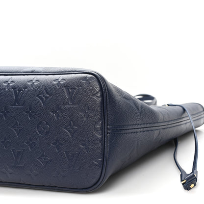 Louis Vuitton Empreinte Monogram Giant Neverfull MM Navy 8 of 9