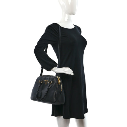 Prada Vitello Phenix Bauletto Black 2 of 8