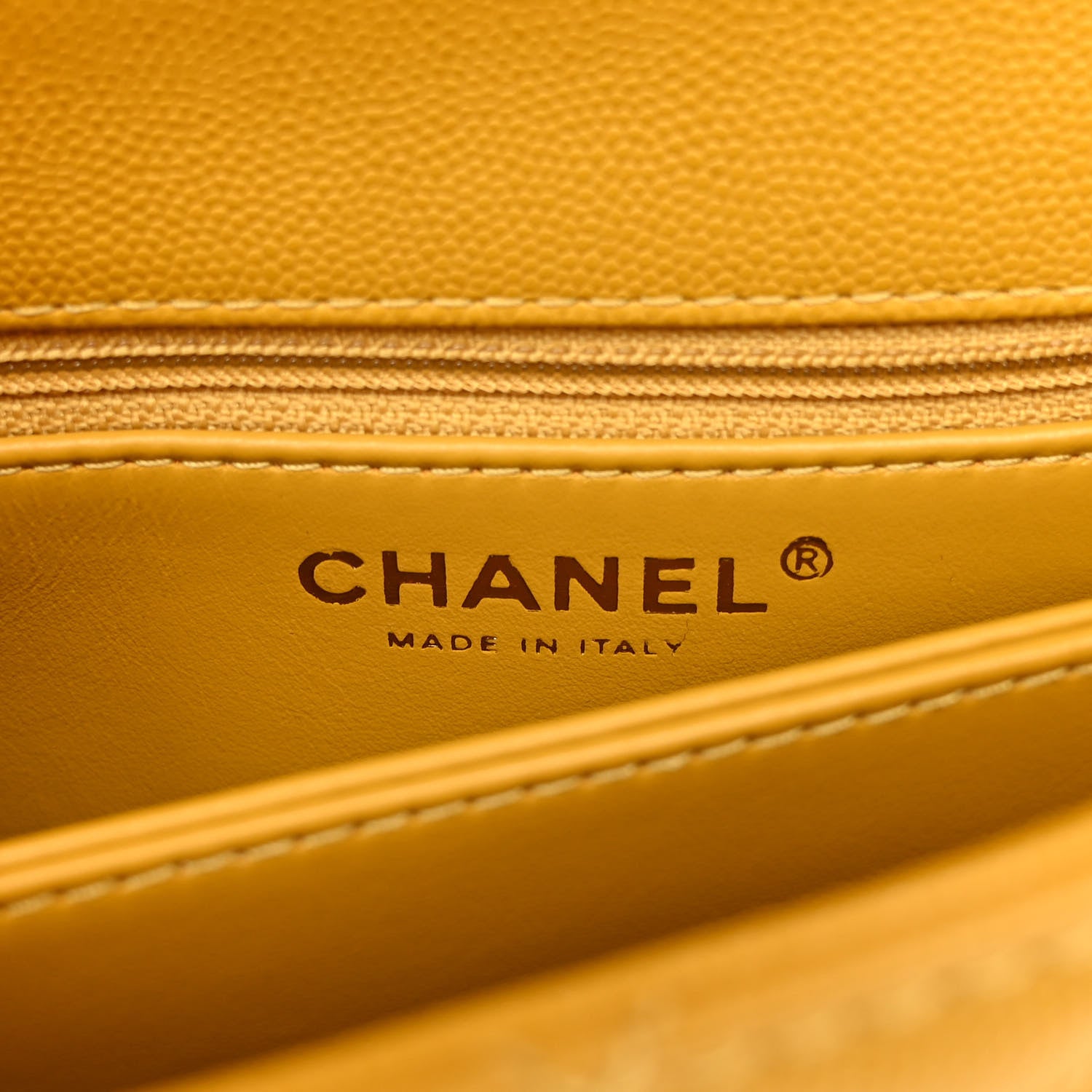 Chanel Caviar Quilted Mini Coco Handle Flap Yellow 5 of 8