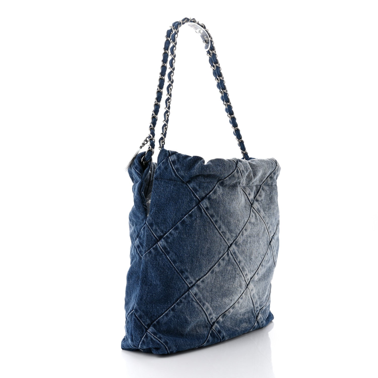 Chanel Denim Quilted Small Chanel 22 Blue 4 of 12