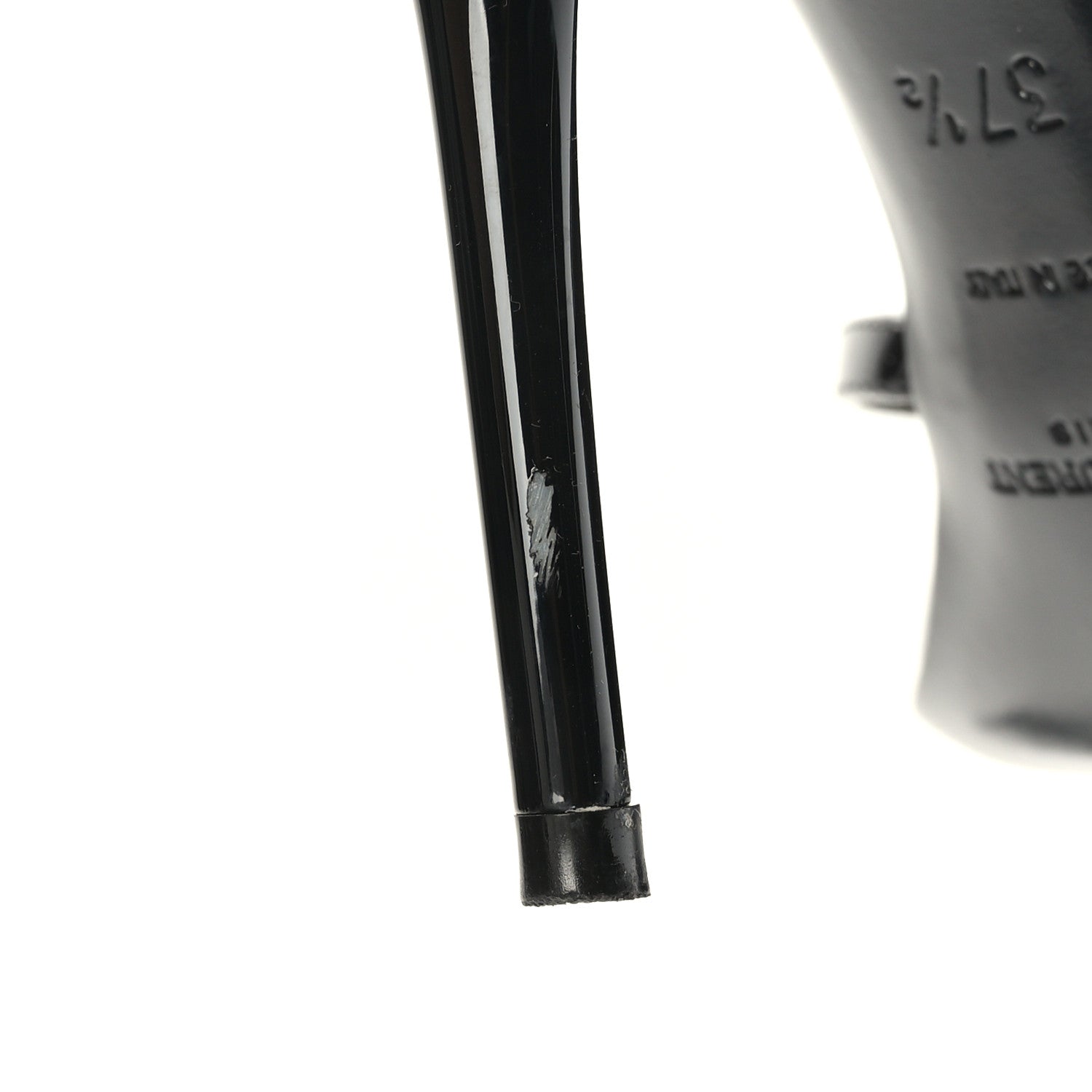 Saint Laurent Patent Cassandra 100 Sandals 37.5 Black 5 of 10