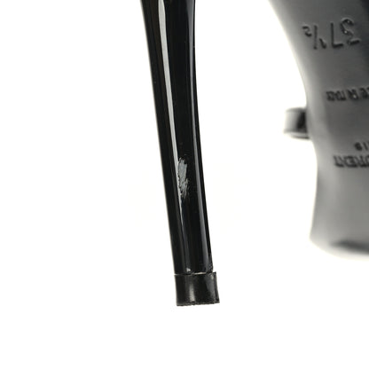 Saint Laurent Patent Cassandra 100 Sandals 37.5 Black 5 of 10
