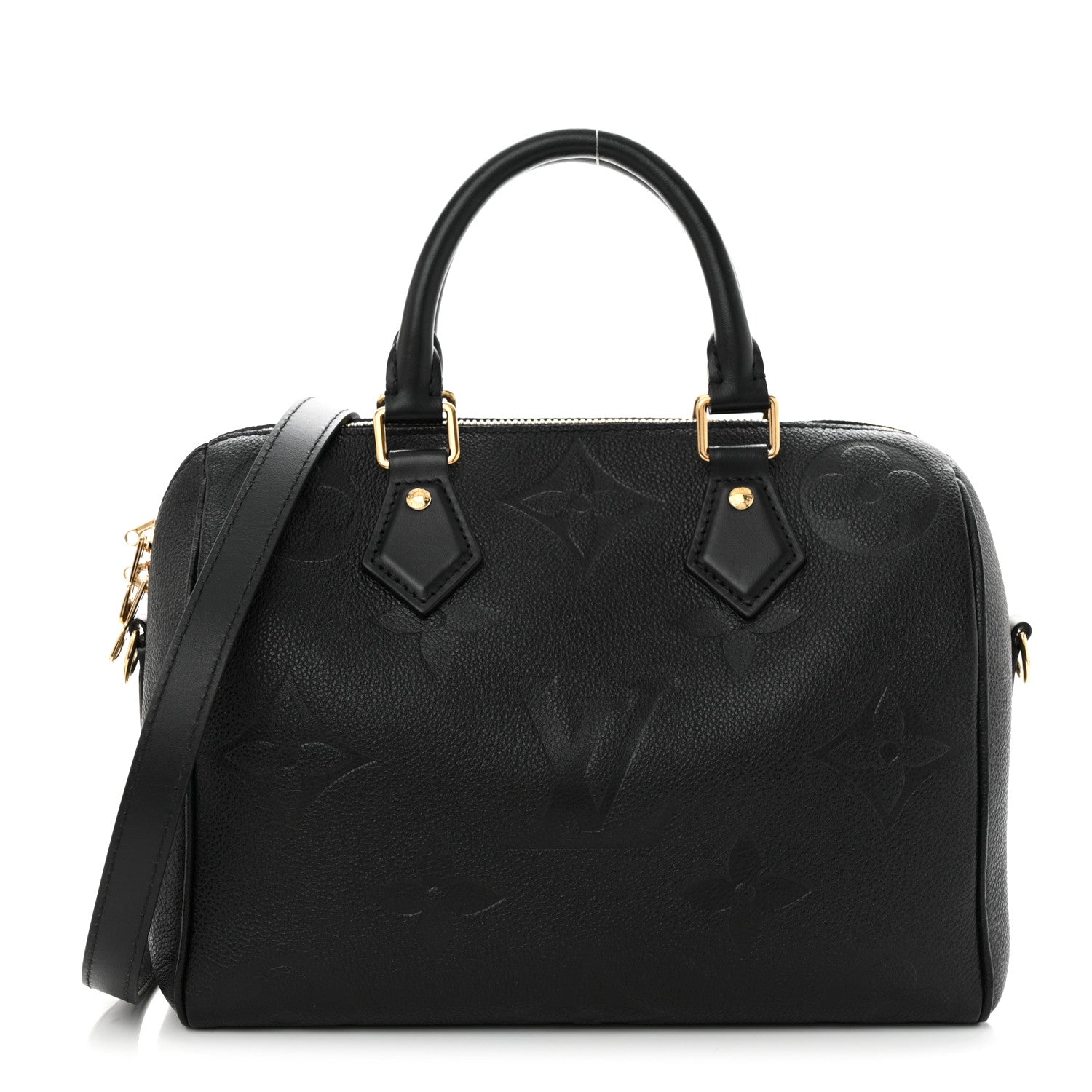Louis Vuitton Empreinte Monogram Giant Speedy Bandouliere 25 Black 1 of 9