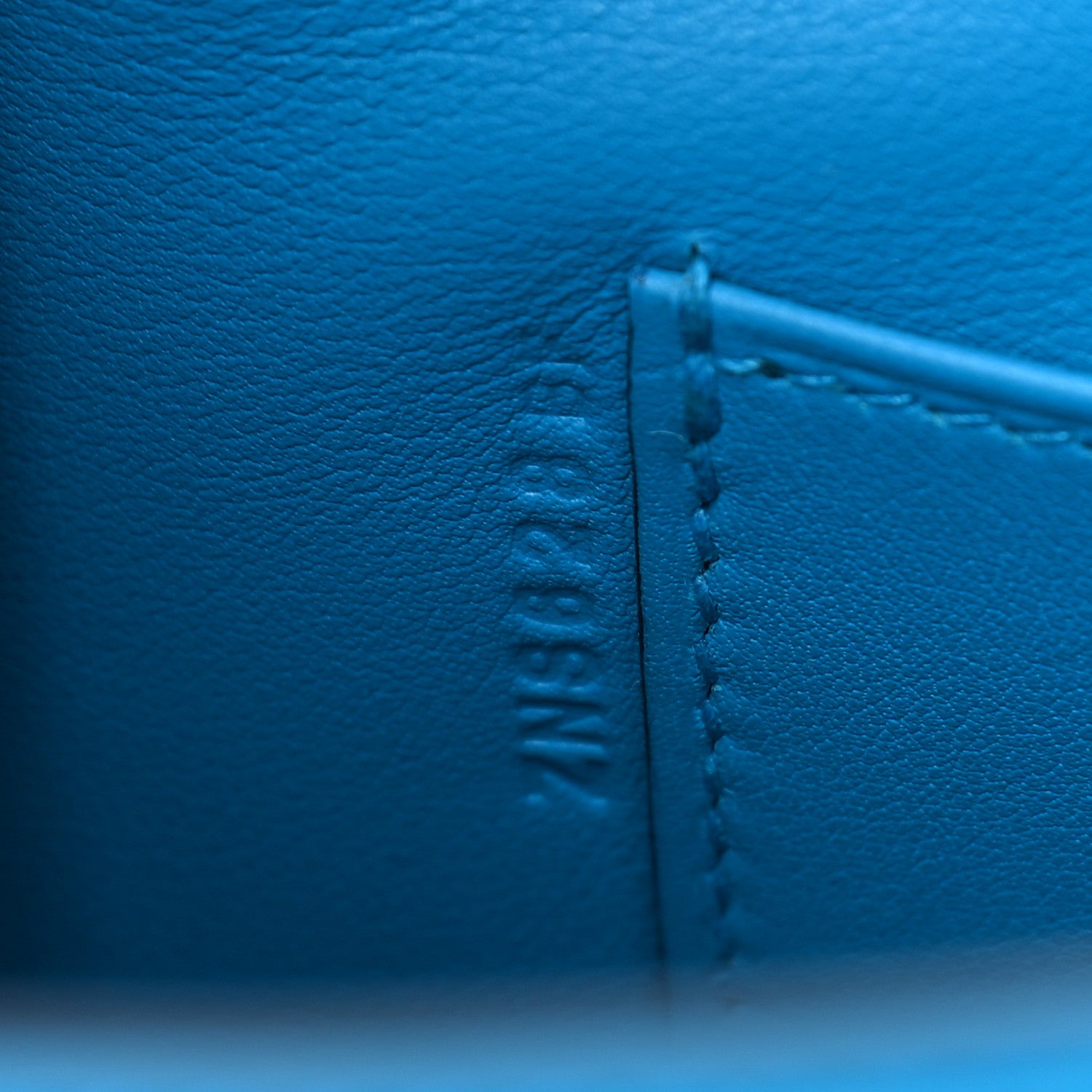 Hermes Swift Kelly Pochette Clutch Bleu Zanzibar 7 of 9