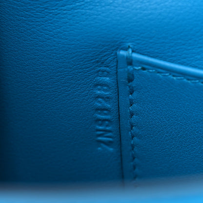Hermes Swift Kelly Pochette Clutch Bleu Zanzibar 7 of 9