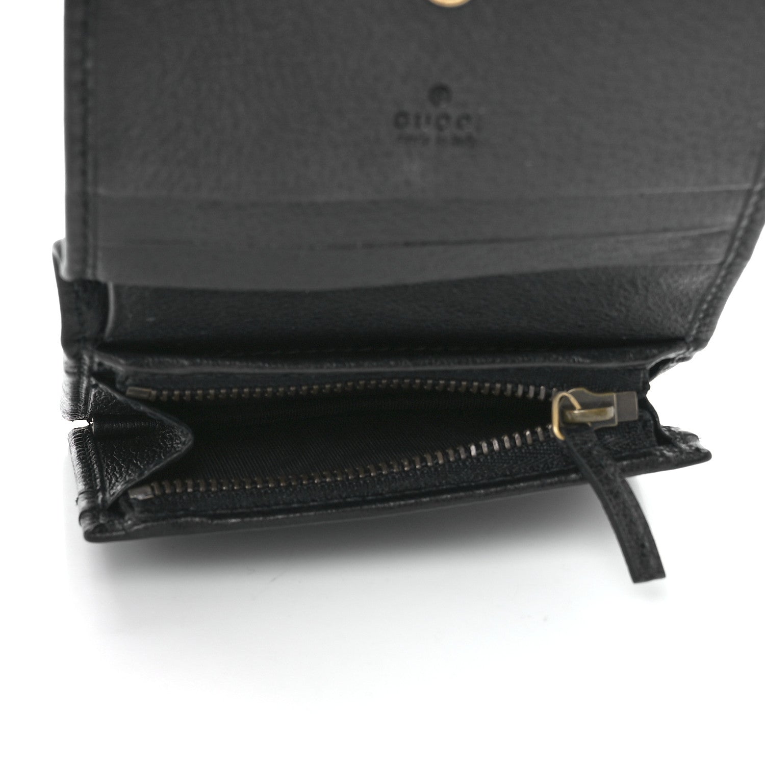 Gucci Calfskin Crystal Double G Card Case Black 5 of 11