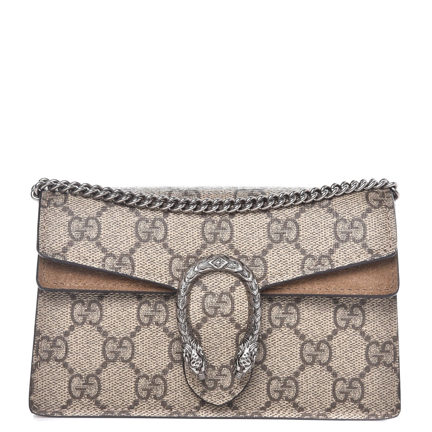 GG Supreme Monogram Super Mini Dionysus Shoulder Bag Taupe