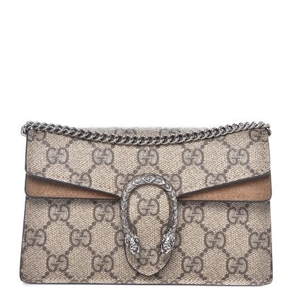 Gucci GG Supreme Monogram Super Mini Dionysus Shoulder Bag Taupe 1 of 8