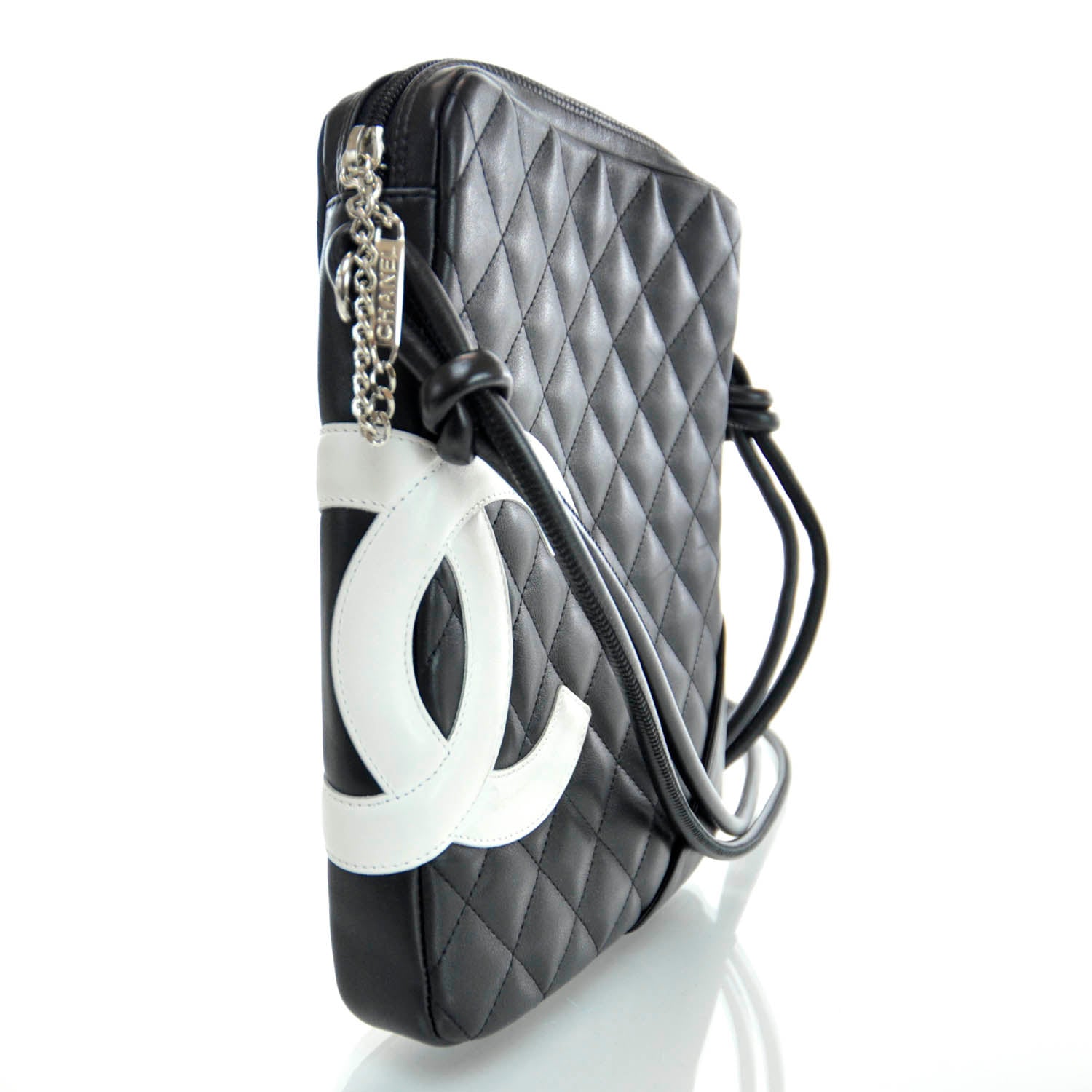 Chanel Calfskin Cambon Medium Messenger Black White 6 of 12