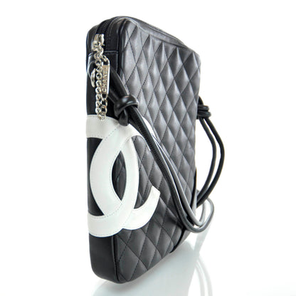 Chanel Calfskin Cambon Medium Messenger Black White 6 of 12
