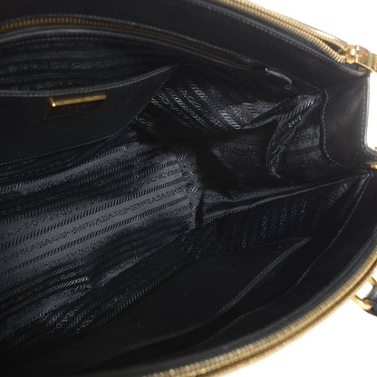 Prada Saffiano Lux Medium Double Zip Tote Nero Black 5 of 10