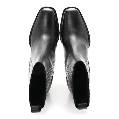 Fendi Vitello Ankle Boots 38.5 Black 2 of 9