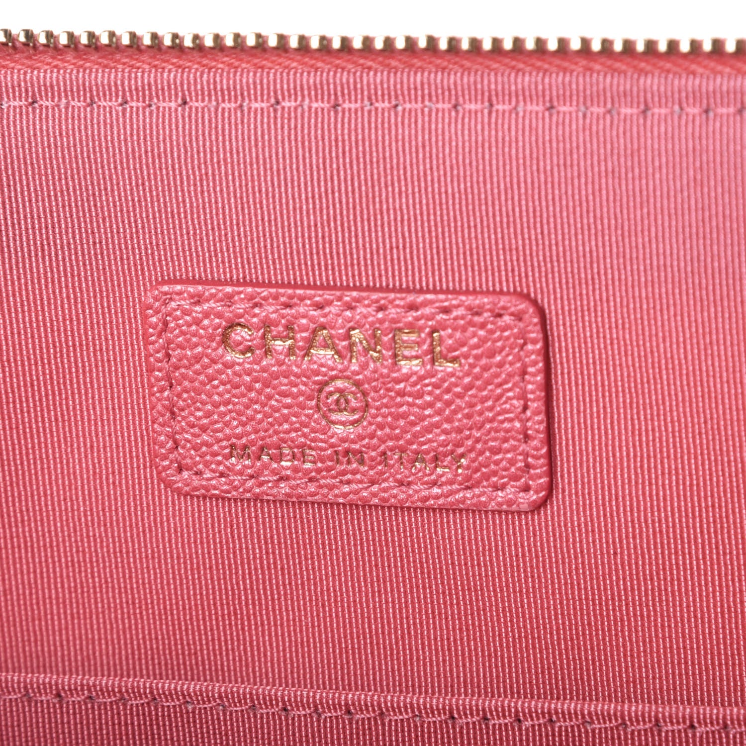 Chanel Iridescent Caviar Quilted Large Flap Cosmetic Case Pink 5 of 8