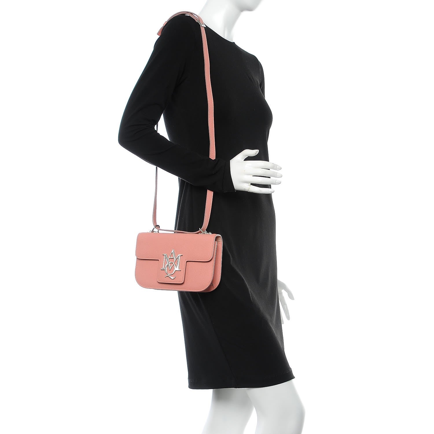 Alexander McQueen Calfskin Small Insignia Flap Pink 2 of 8